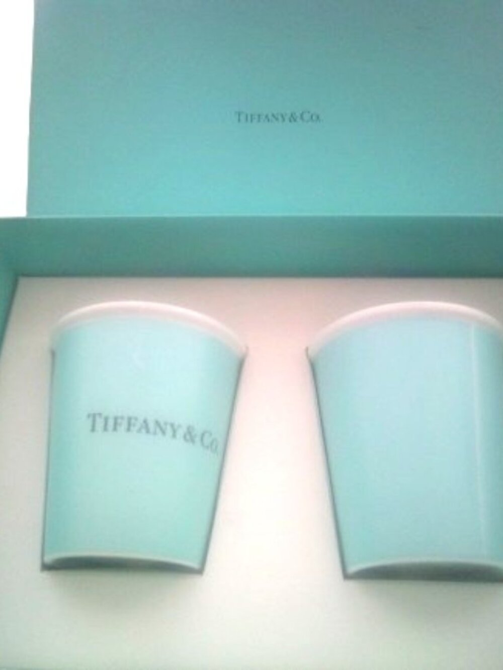 Tiffany & Co Blue Bone China Made in Japan Espresso Cup Set of 2